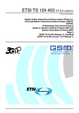 Die Norm ETSI TS 124403-V7.0.0 10.4.2008 Ansicht