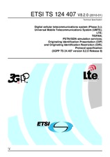 Die Norm ETSI TS 124407-V8.2.0 26.1.2010 Ansicht