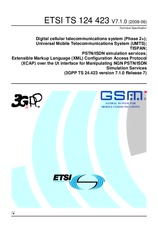 Die Norm ETSI TS 124423-V7.1.0 25.6.2008 Ansicht