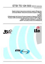 Die Norm ETSI TS 124503-V8.5.0 17.6.2009 Ansicht