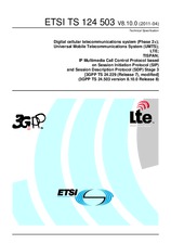 Die Norm ETSI TS 124503-V8.10.0 7.4.2011 Ansicht