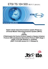 Die Norm ETSI TS 124503-V8.11.1 9.1.2012 Ansicht