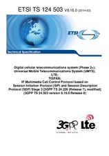 Die Norm ETSI TS 124503-V8.16.0 20.3.2014 Ansicht