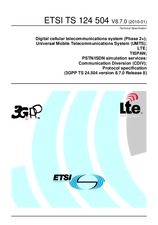 Die Norm ETSI TS 124504-V8.7.0 26.1.2010 Ansicht