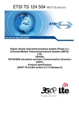 Die Norm ETSI TS 124504-V8.17.0 4.7.2013 Ansicht