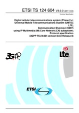 Die Norm ETSI TS 124604-V8.9.0 8.4.2011 Ansicht