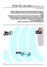 Die Norm ETSI TS 124642-V10.3.0 22.6.2011 Ansicht