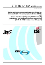 Die Norm ETSI TS 124654-V10.0.0 31.3.2011 Ansicht