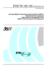 Die Norm ETSI TS 125123-V4.0.0 31.3.2001 Ansicht
