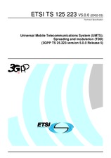Die Norm ETSI TS 125223-V5.0.0 31.3.2002 Ansicht