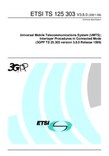 Die Norm ETSI TS 125303-V3.8.0 19.7.2001 Ansicht