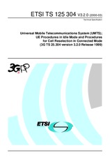 Die Norm ETSI TS 125304-V3.2.0 31.3.2000 Ansicht