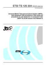 Die Norm ETSI TS 125304-V4.8.0 31.3.2004 Ansicht