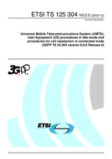 Die Norm ETSI TS 125304-V6.0.0 31.12.2003 Ansicht
