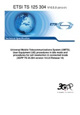 Die Norm ETSI TS 125304-V10.5.0 16.7.2012 Ansicht