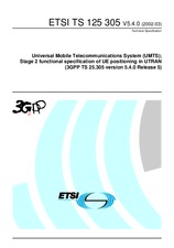 Die Norm ETSI TS 125305-V5.4.0 31.3.2002 Ansicht