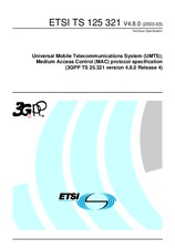 Die Norm ETSI TS 125321-V4.8.0 31.3.2003 Ansicht