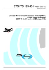 Die Norm ETSI TS 125401-V3.9.0 31.3.2002 Ansicht