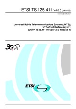 Die Norm ETSI TS 125411-V4.0.0 31.3.2001 Ansicht