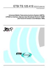 Die Norm ETSI TS 125419-V3.0.0 31.3.2000 Ansicht