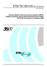 Die Norm ETSI TS 125419-V3.1.0 22.6.2000 Ansicht