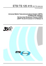 Die Norm ETSI TS 125419-V4.7.0 31.3.2003 Ansicht