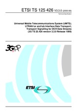 Die Norm ETSI TS 125426-V3.3.0 22.6.2000 Ansicht