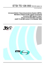 Die Norm ETSI TS 126093-V3.3.0 31.12.2000 Ansicht