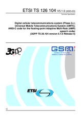 Die Norm ETSI TS 126104-V5.1.0 30.3.2003 Ansicht