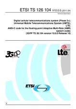 Die Norm ETSI TS 126104-V10.0.0 19.4.2011 Ansicht
