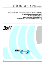 Die Norm ETSI TS 126114-V7.5.0 1.7.2008 Ansicht