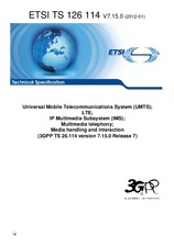 Die Norm ETSI TS 126114-V7.15.0 10.1.2012 Ansicht