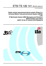 Die Norm ETSI TS 126141-V8.0.0 22.1.2009 Ansicht