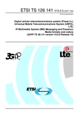 Die Norm ETSI TS 126141-V10.0.0 19.4.2011 Ansicht