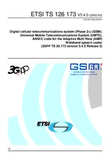 Die Norm ETSI TS 126173-V5.4.0 31.3.2002 Ansicht