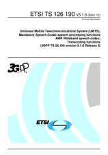 Die Norm ETSI TS 126190-V5.1.0 5.8.2002 Ansicht