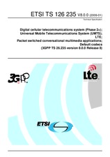 Die Norm ETSI TS 126235-V8.0.0 22.1.2009 Ansicht