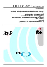 Die Norm ETSI TS 126237-V9.5.0 7.4.2011 Ansicht