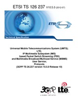 Die Norm ETSI TS 126237-V10.5.0 30.7.2012 Ansicht