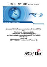 Die Norm ETSI TS 126237-V12.1.0 1.10.2014 Ansicht