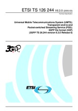 Die Norm ETSI TS 126244-V6.3.0 31.3.2005 Ansicht