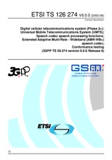 Die Norm ETSI TS 126274-V6.0.0 30.6.2005 Ansicht