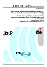 Die Norm ETSI TS 126274-V8.0.0 22.1.2009 Ansicht