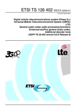 Die Norm ETSI TS 126402-V8.0.0 22.1.2009 Ansicht