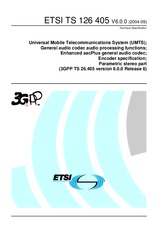 Die Norm ETSI TS 126405-V6.0.0 28.1.2005 Ansicht