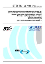 Die Norm ETSI TS 126405-V7.0.0 30.6.2007 Ansicht