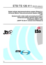 Die Norm ETSI TS 126411-V8.0.0 22.1.2009 Ansicht