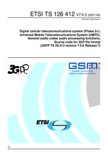 Die Norm ETSI TS 126412-V7.0.0 30.6.2007 Ansicht