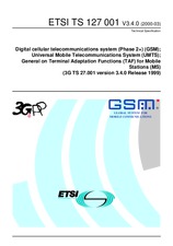 Die Norm ETSI TS 127001-V3.4.0 31.3.2000 Ansicht
