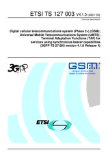Die Norm ETSI TS 127003-V4.1.0 31.3.2001 Ansicht